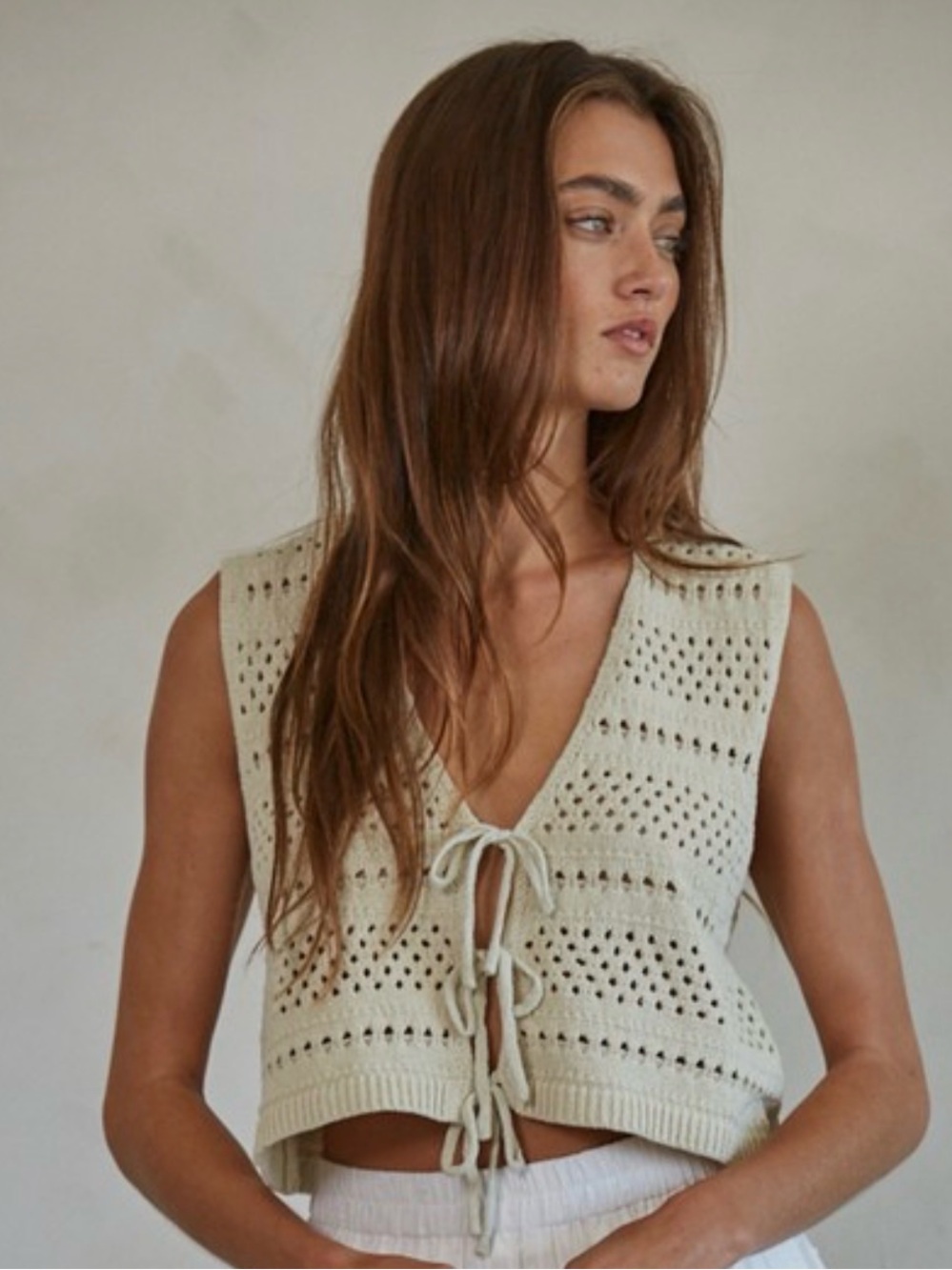 128.  KASSI CROCHET VEST